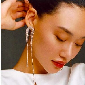 SHASHI Vroom Crystal Loop Chandelier Earrings